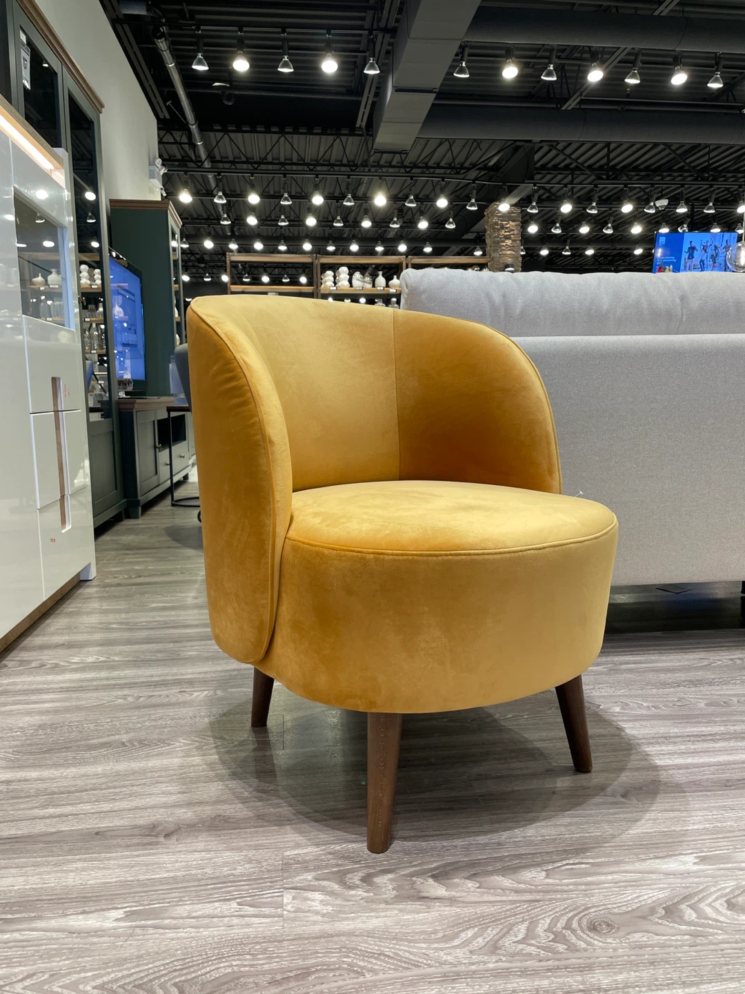 Yellow Velvet Accent Chair