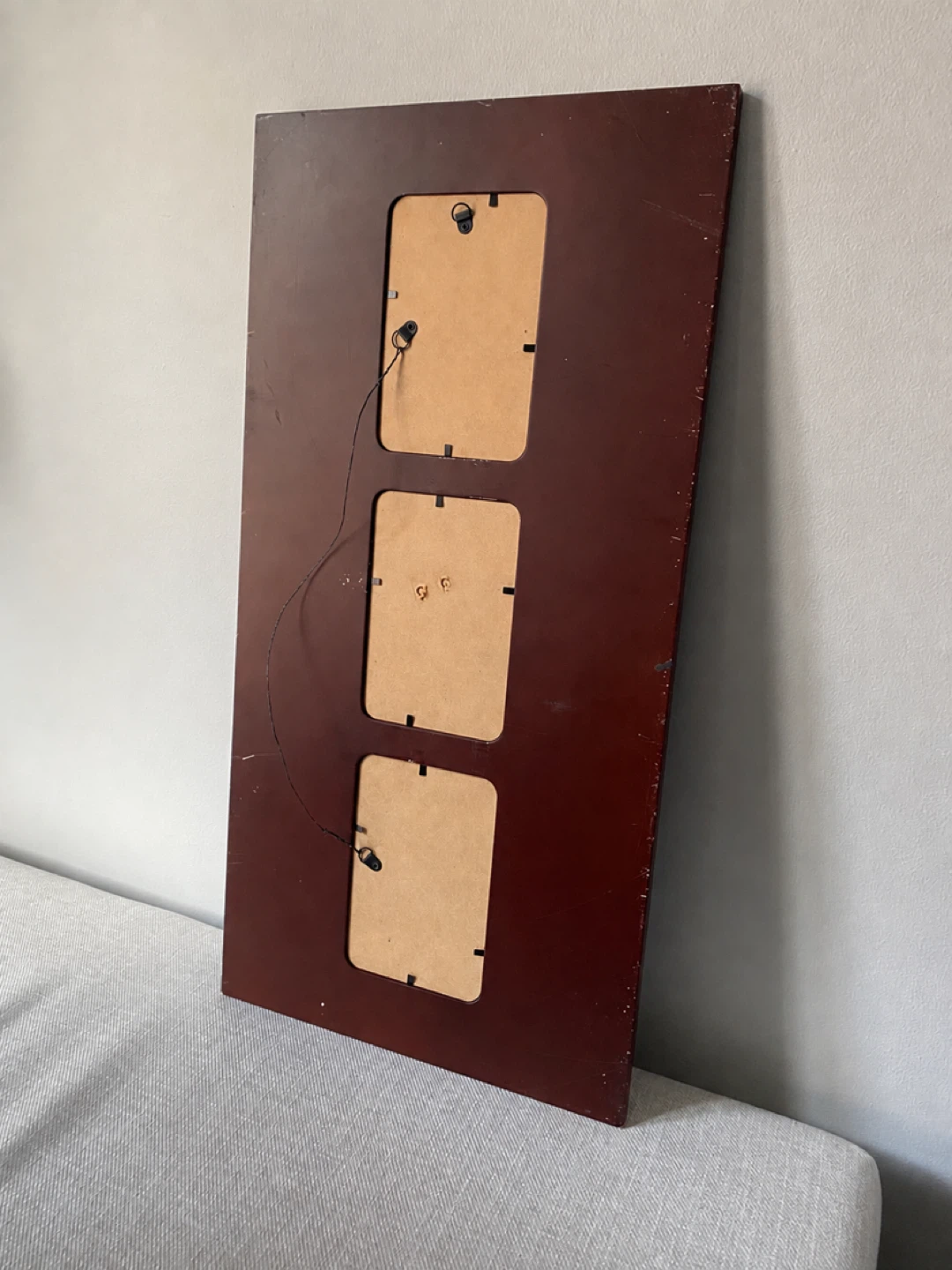 MCM Large Walnut 3-Opening Photo Frame - photo 3