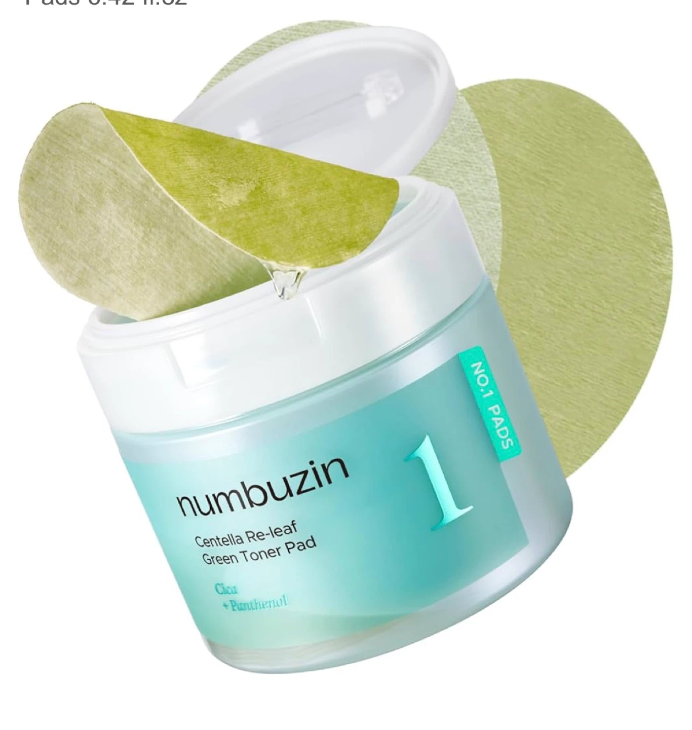 Numbuzin No.1 Centella Re-leaf Green Toner Pad
