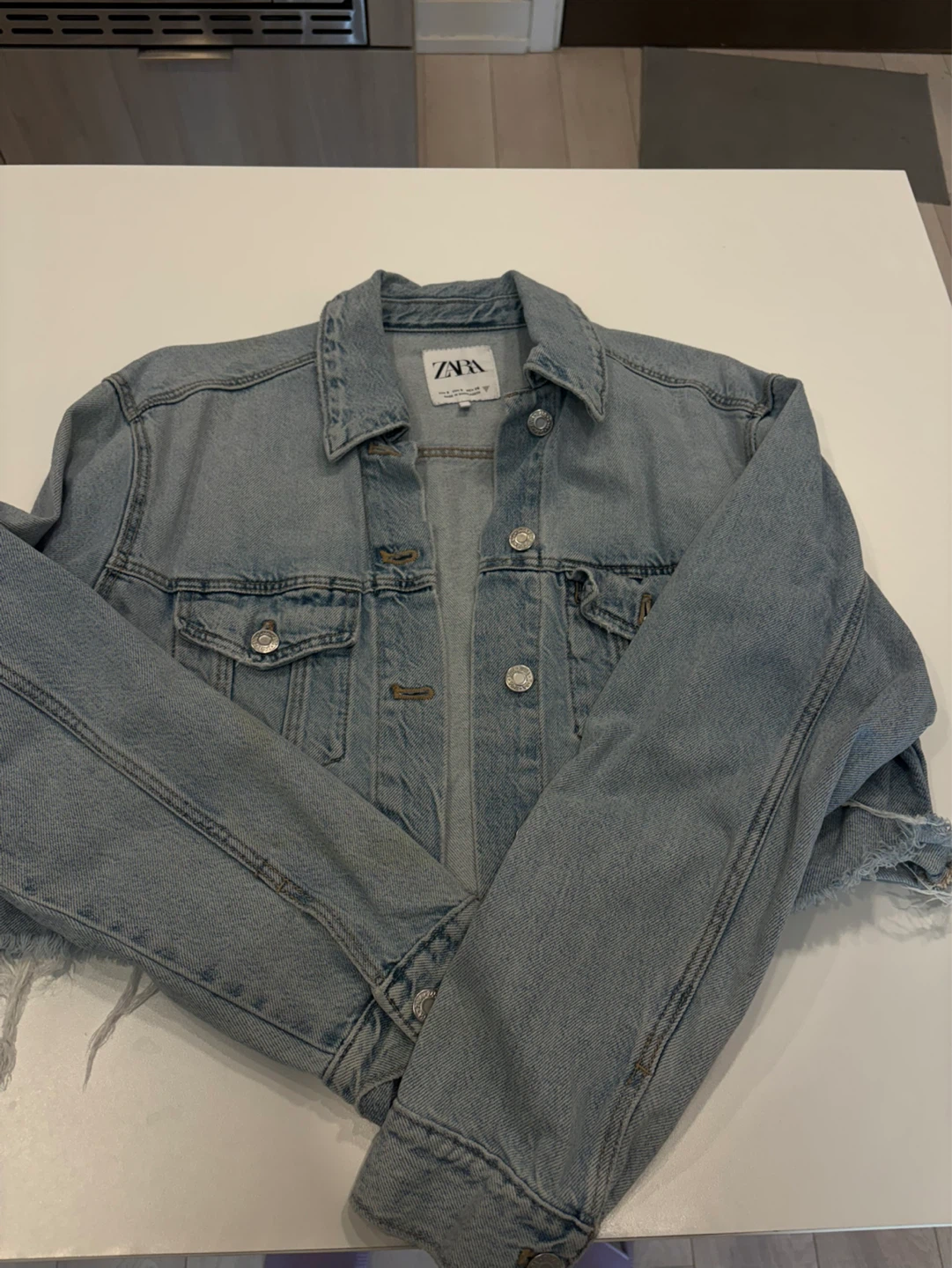 ZARA Cropped Denim Jacket