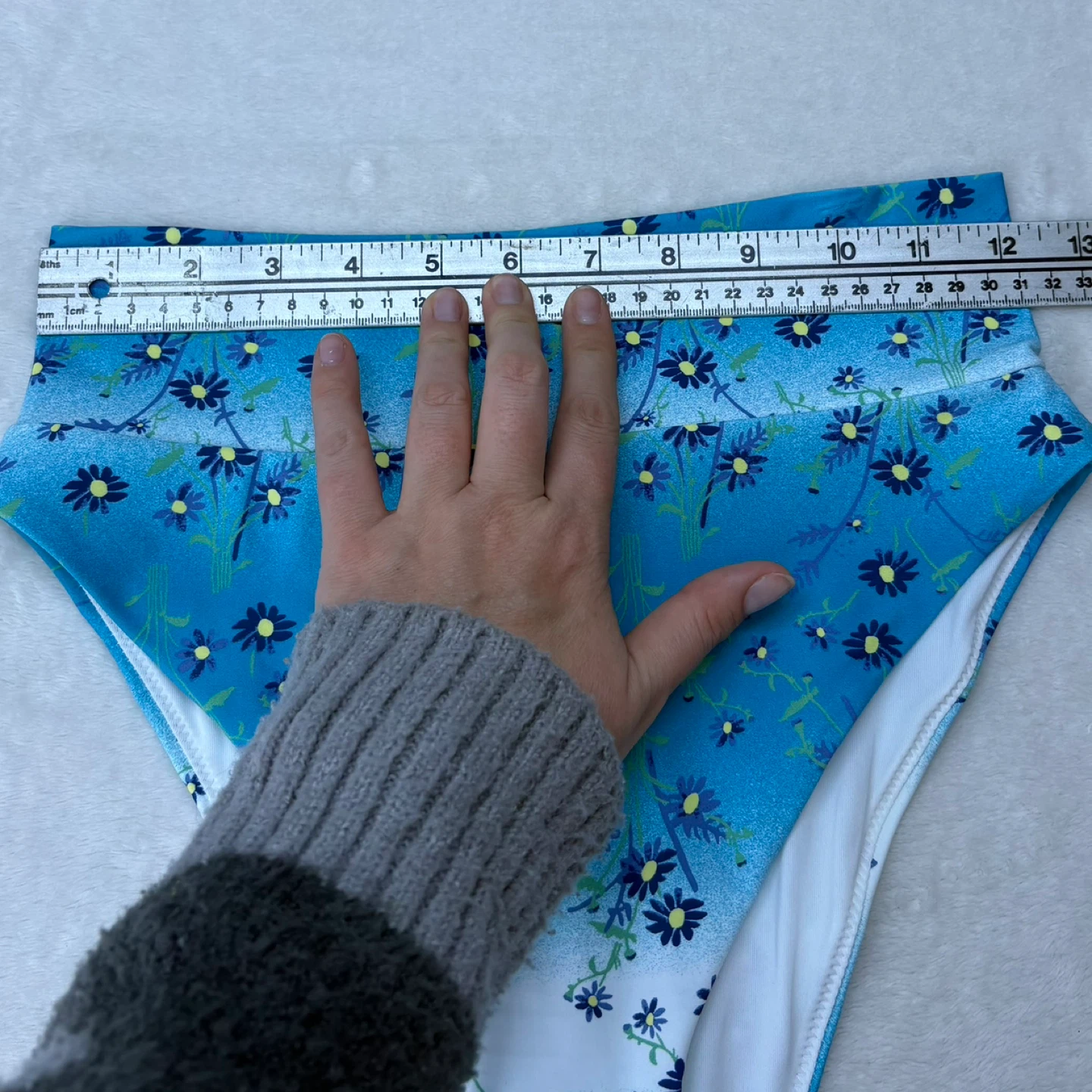 Aerie Floral High Cut Cheeky High Waisted Bikini Bottoms Sz M - photo 4