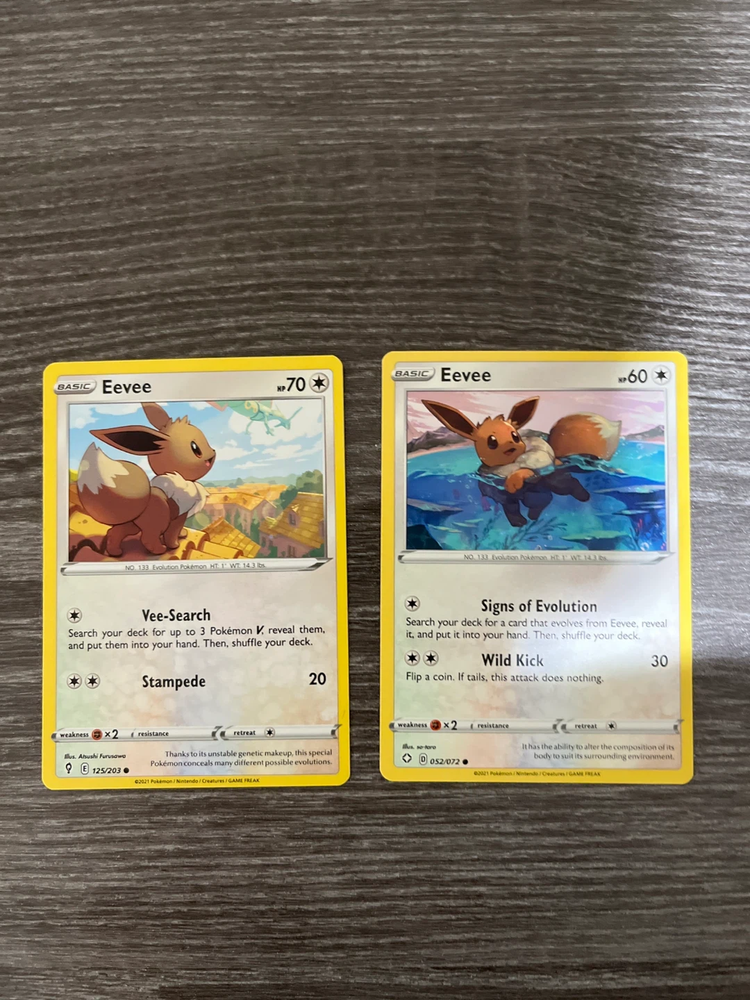 Eevee Pokemon Cards (2)