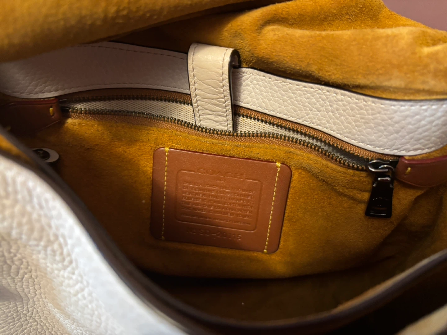 BOHO White Leather COACH Shoulder BAG - photo 5