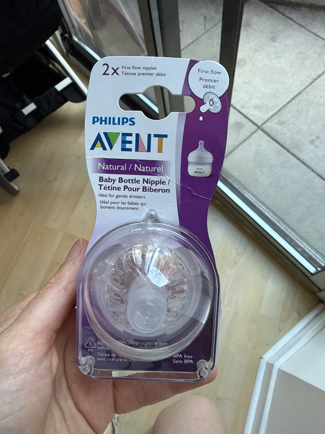 Philips Avent Natural Baby Bottle Nipples - First Flow 0