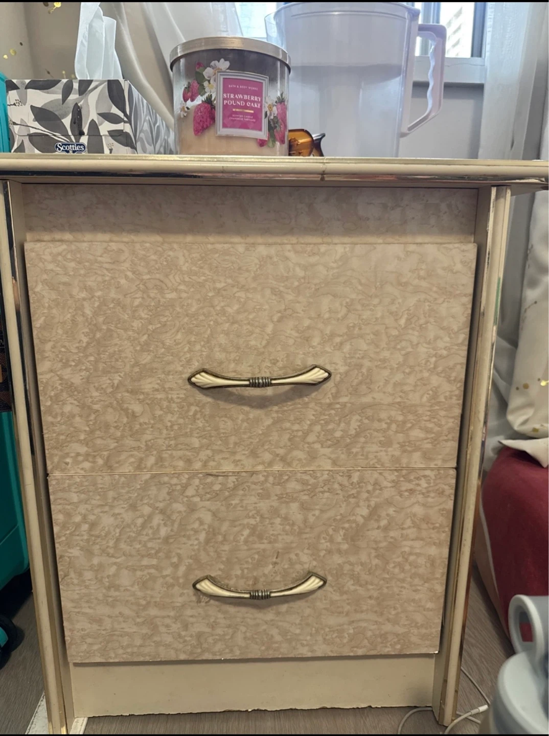 A set of two Vintage 2-Drawer Nightstands