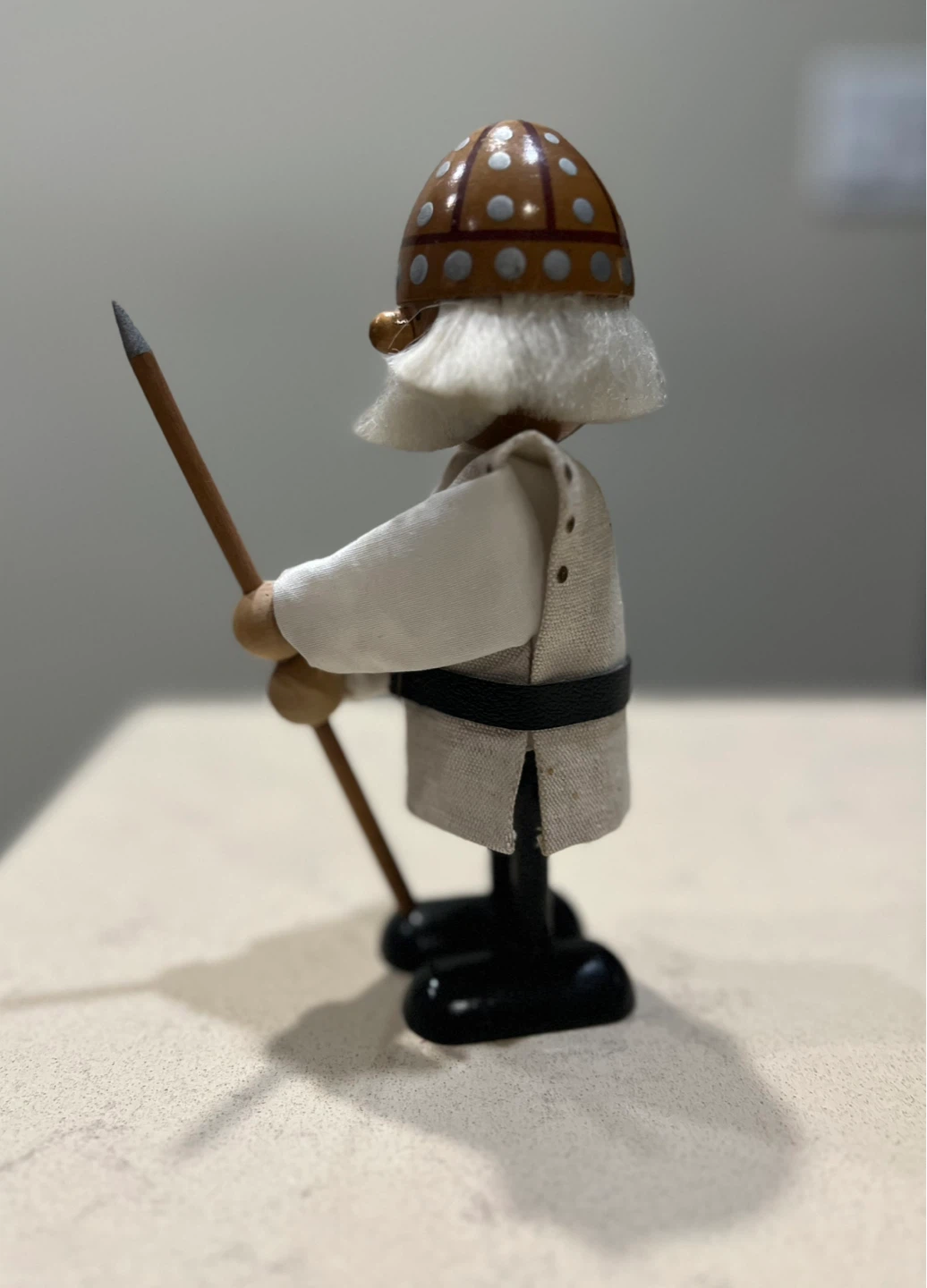 Wooden Viking Figurine with Spear - photo 4