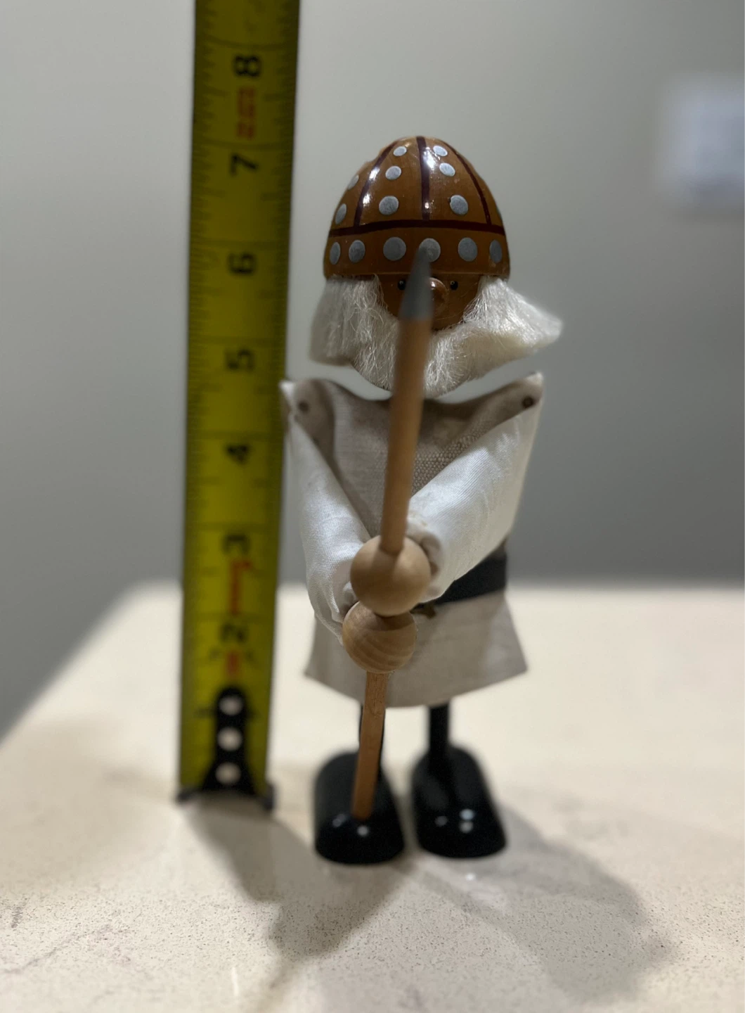 Wooden Viking Figurine with Spear - photo 5