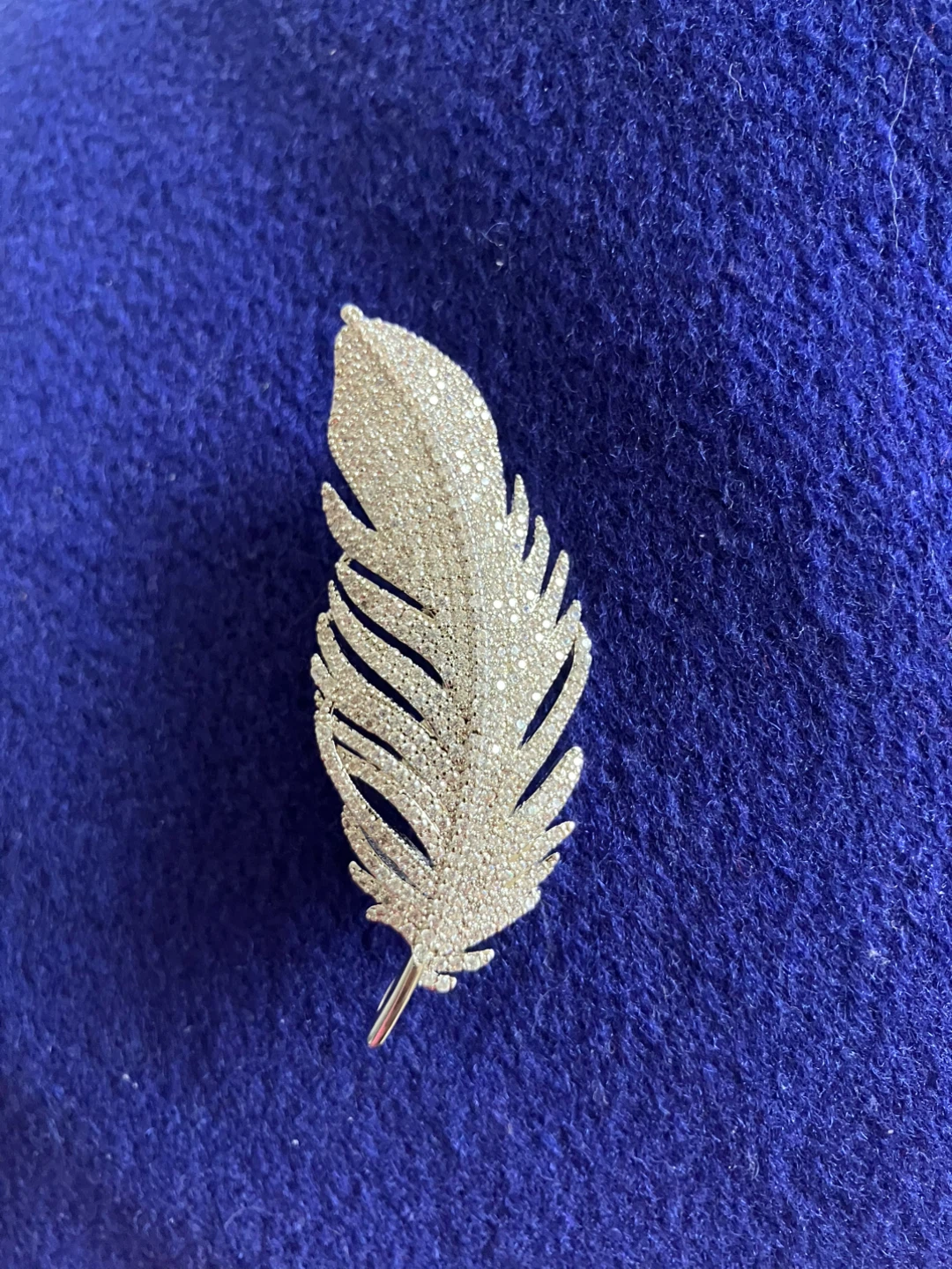 Silver Feather Brooch