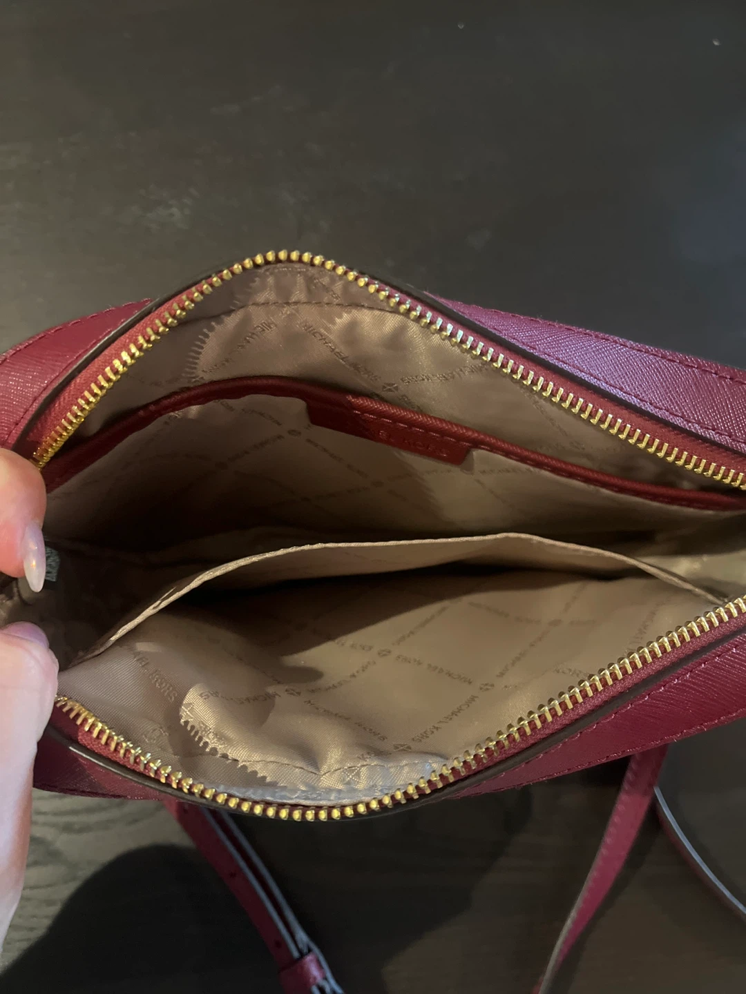 Michael Kors Burgundy Leather Crossbody Bag - photo 3