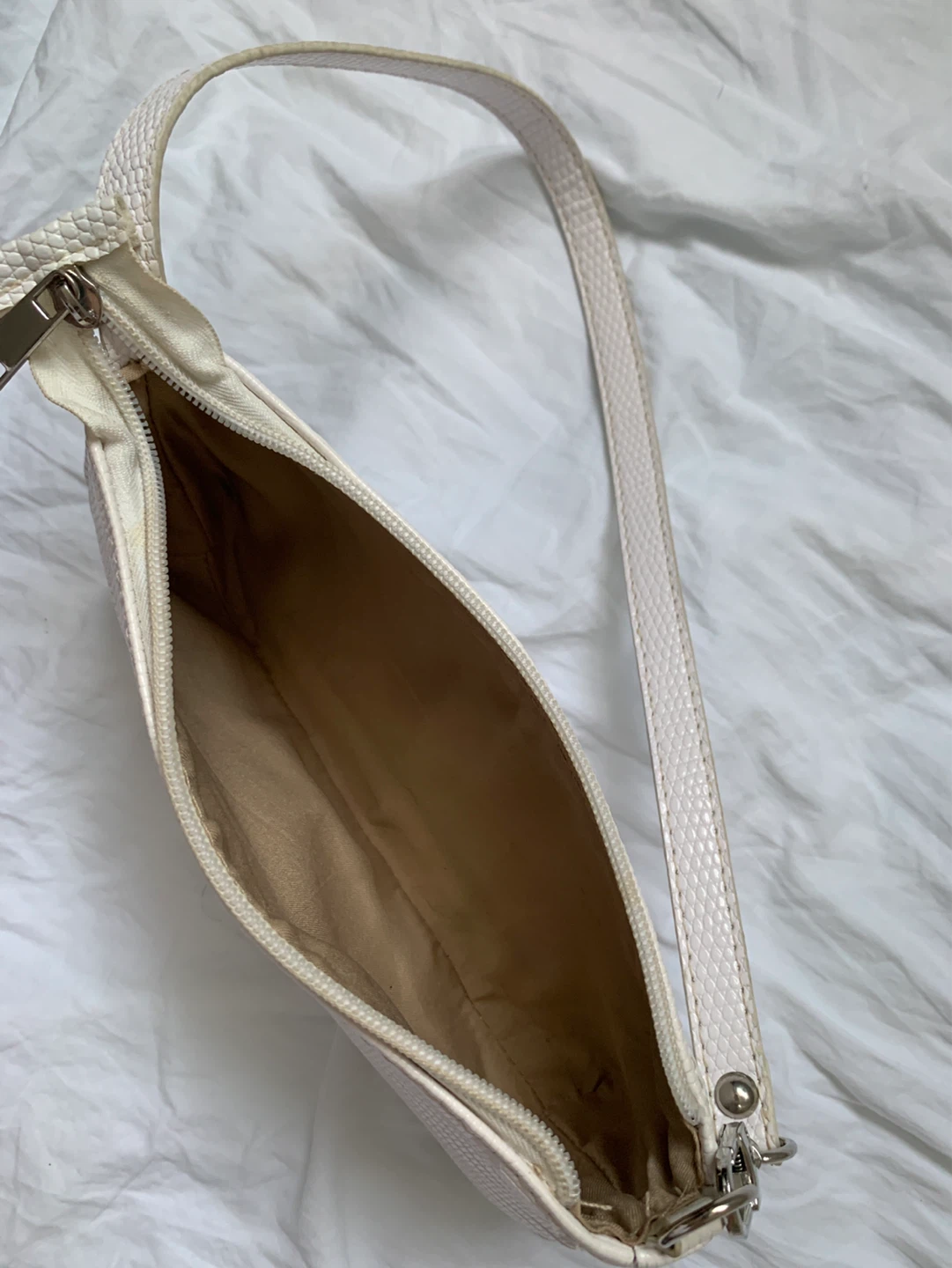 White faux leather shoulder bag - photo 2