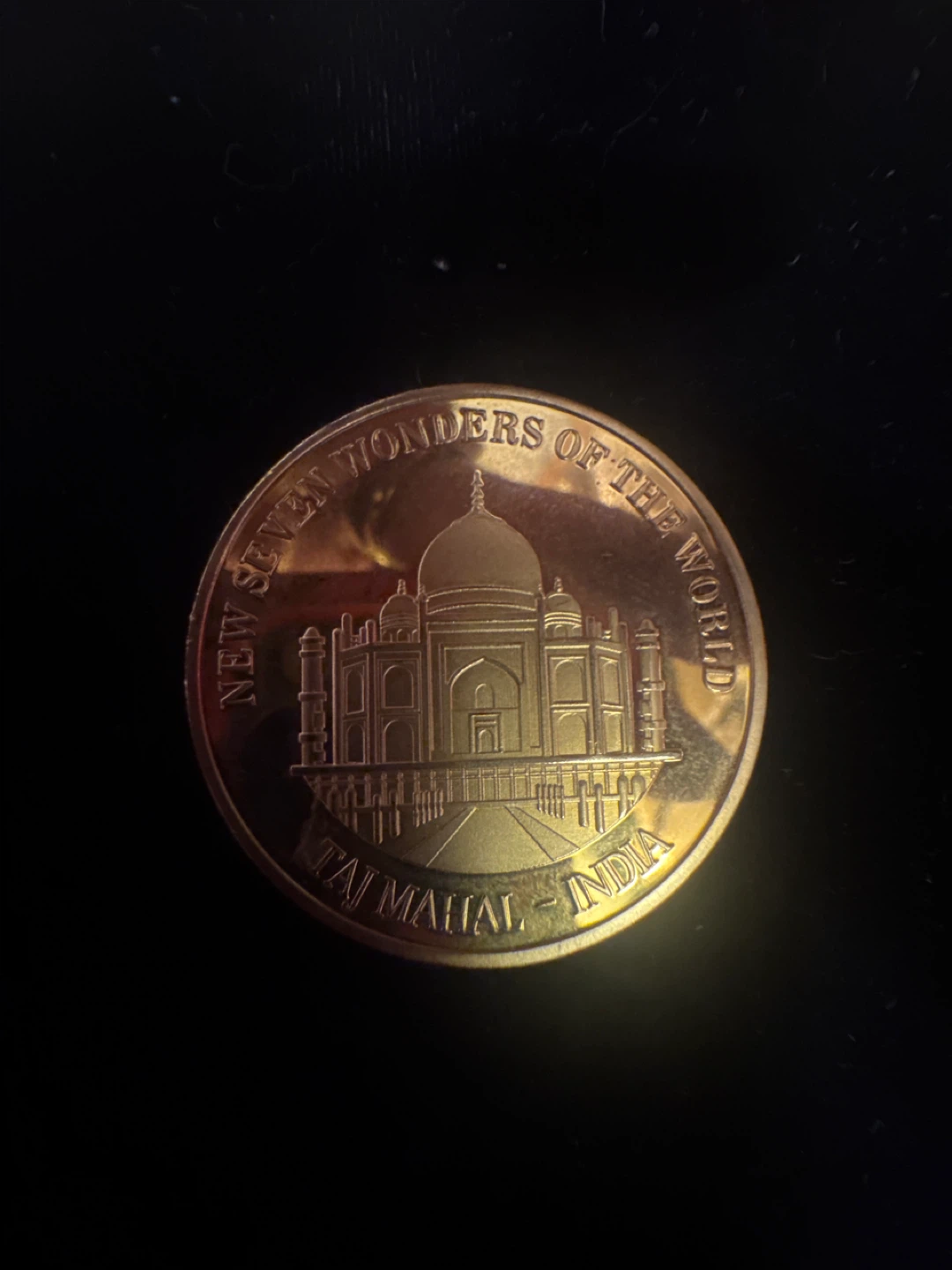 Commemorative Coin - Taj Mahal & World Map 2007 - photo 2