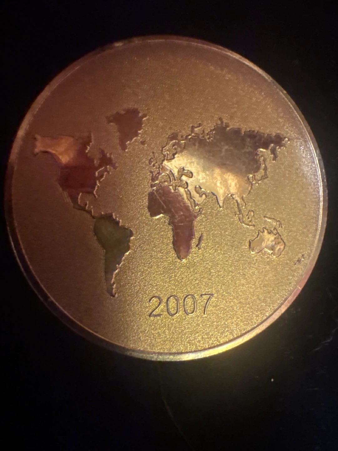 Commemorative Coin - Taj Mahal & World Map 2007