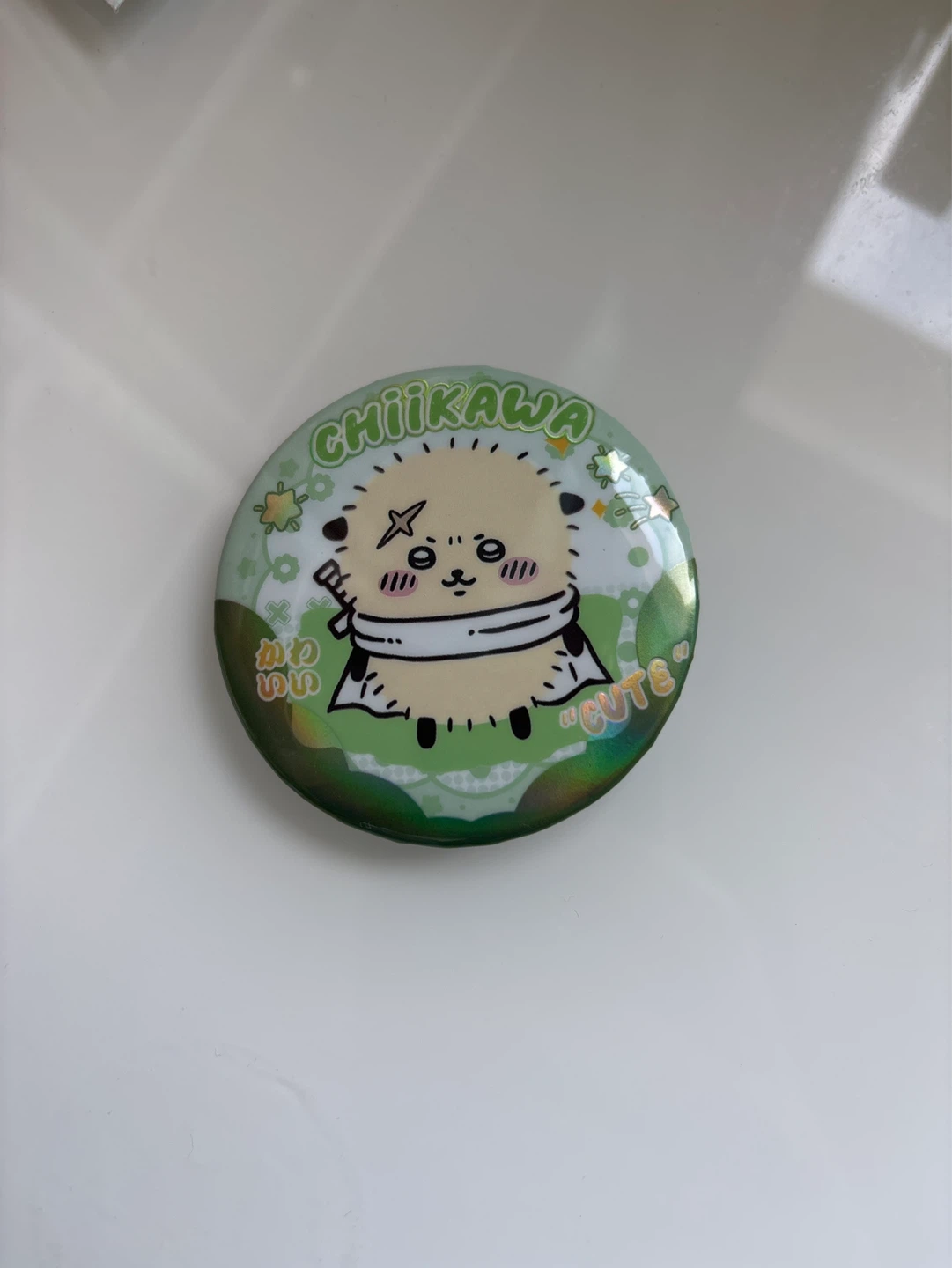Unofficial Chiikawa button badge - photo 2