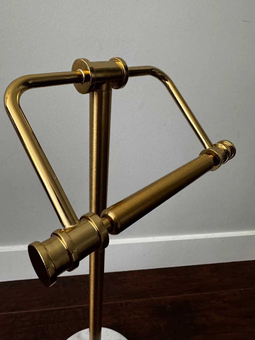 Gold Metal/Marble Toilet Paper Holder - photo 3