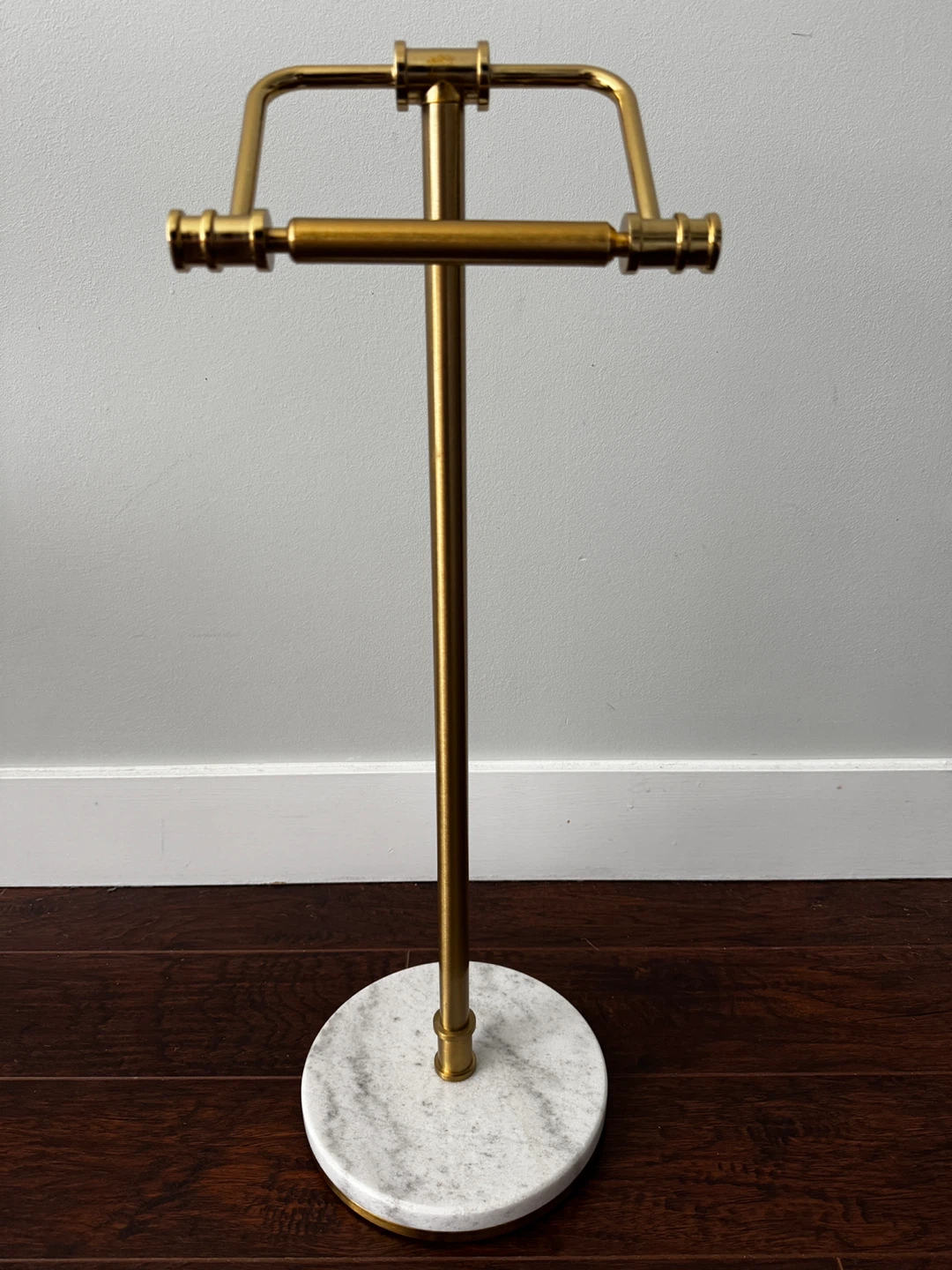 Gold Metal/Marble Toilet Paper Holder