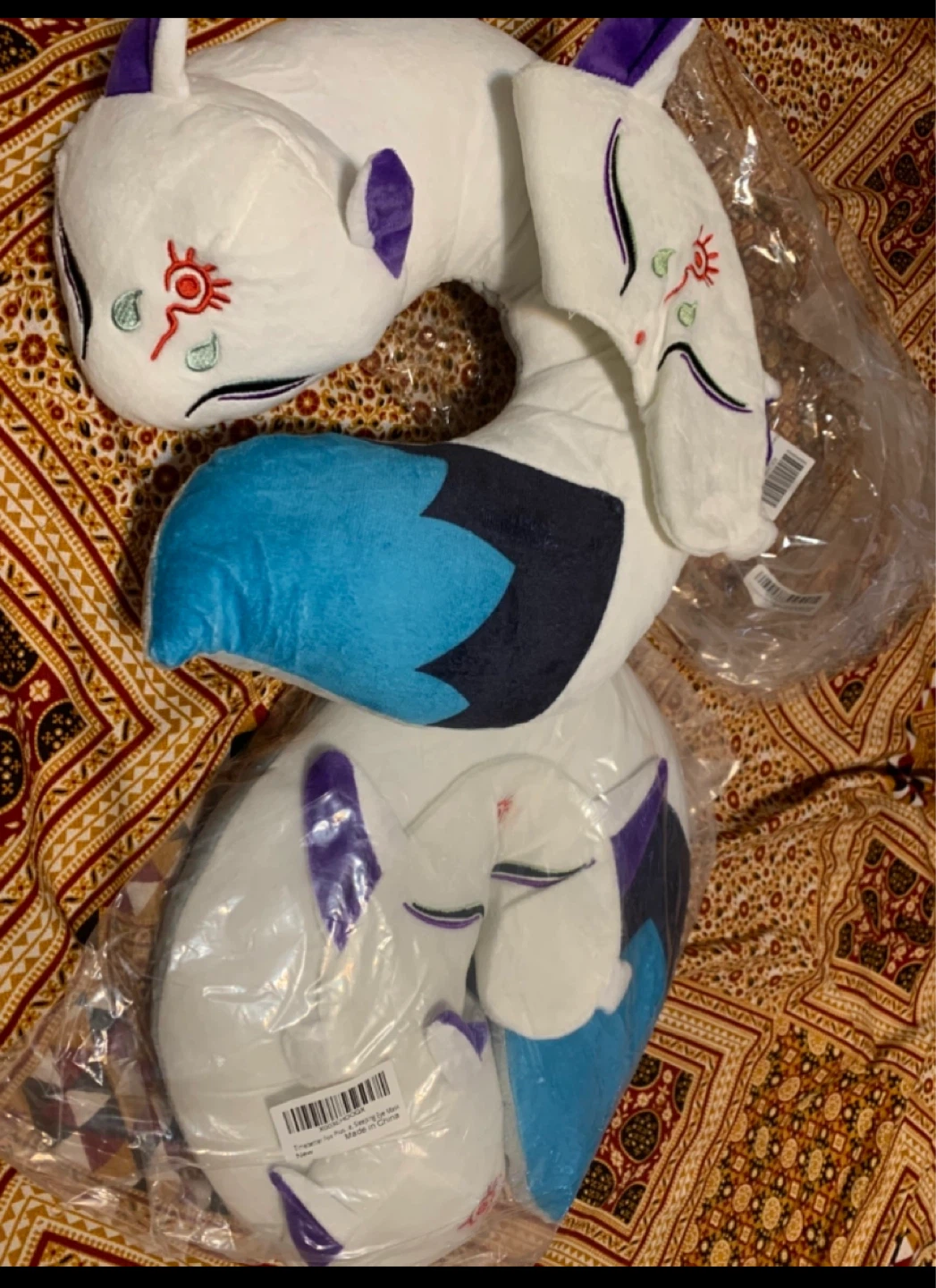 White Fox Shaped Neck Pillow