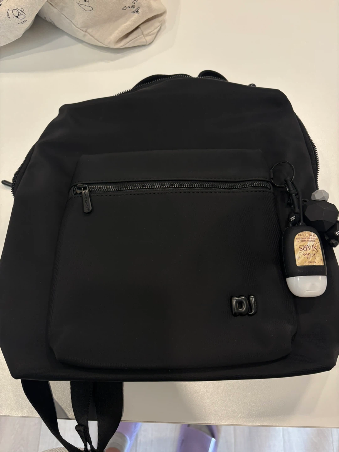 Black DJ Backpack with Hand Sanitizer Holder