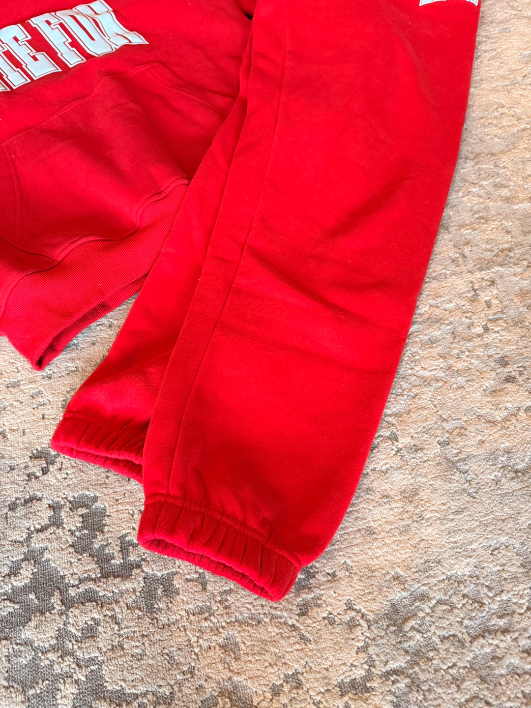 White Fox Red Hoodie and Sweatpants Set - photo 3