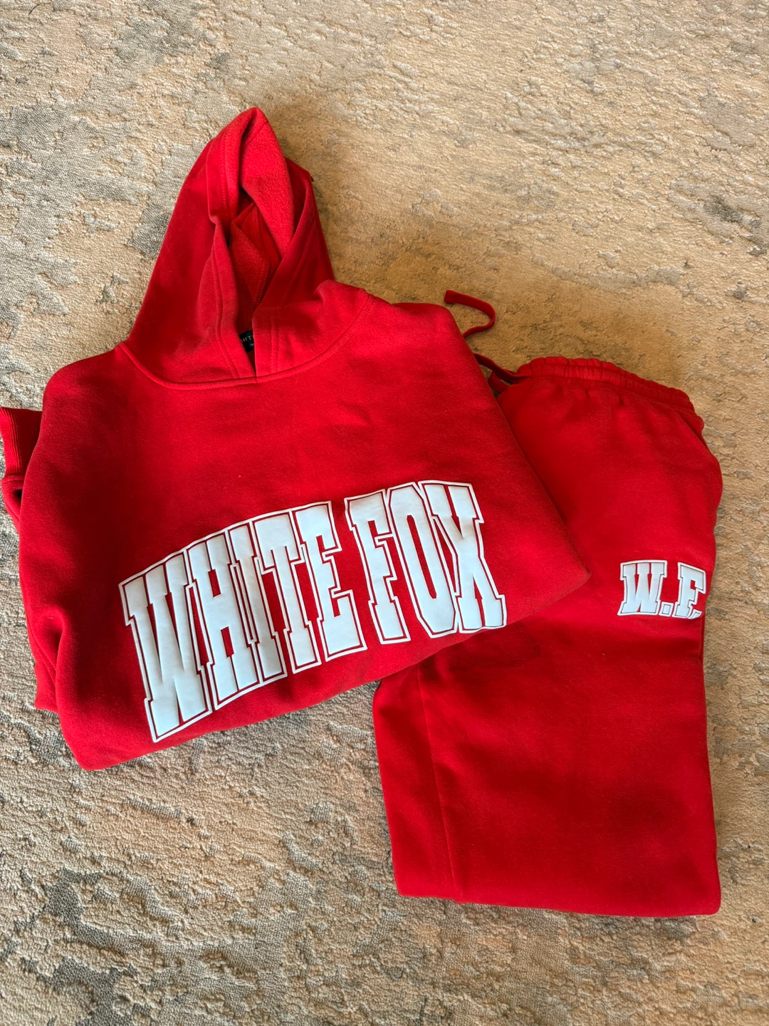 White Fox Red Hoodie and Sweatpants Set - photo 2