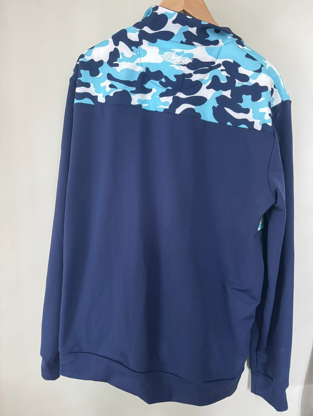 Straight Down 1/4 Zip Pullover Men's Medium Blue Camo - photo 2