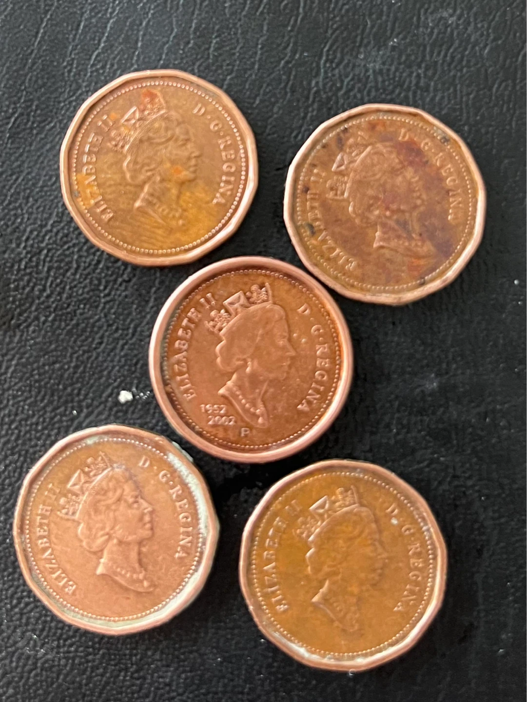 150 celebration Lot of 5 Canadian 1 Cent Coins (1867-1992) - photo 2