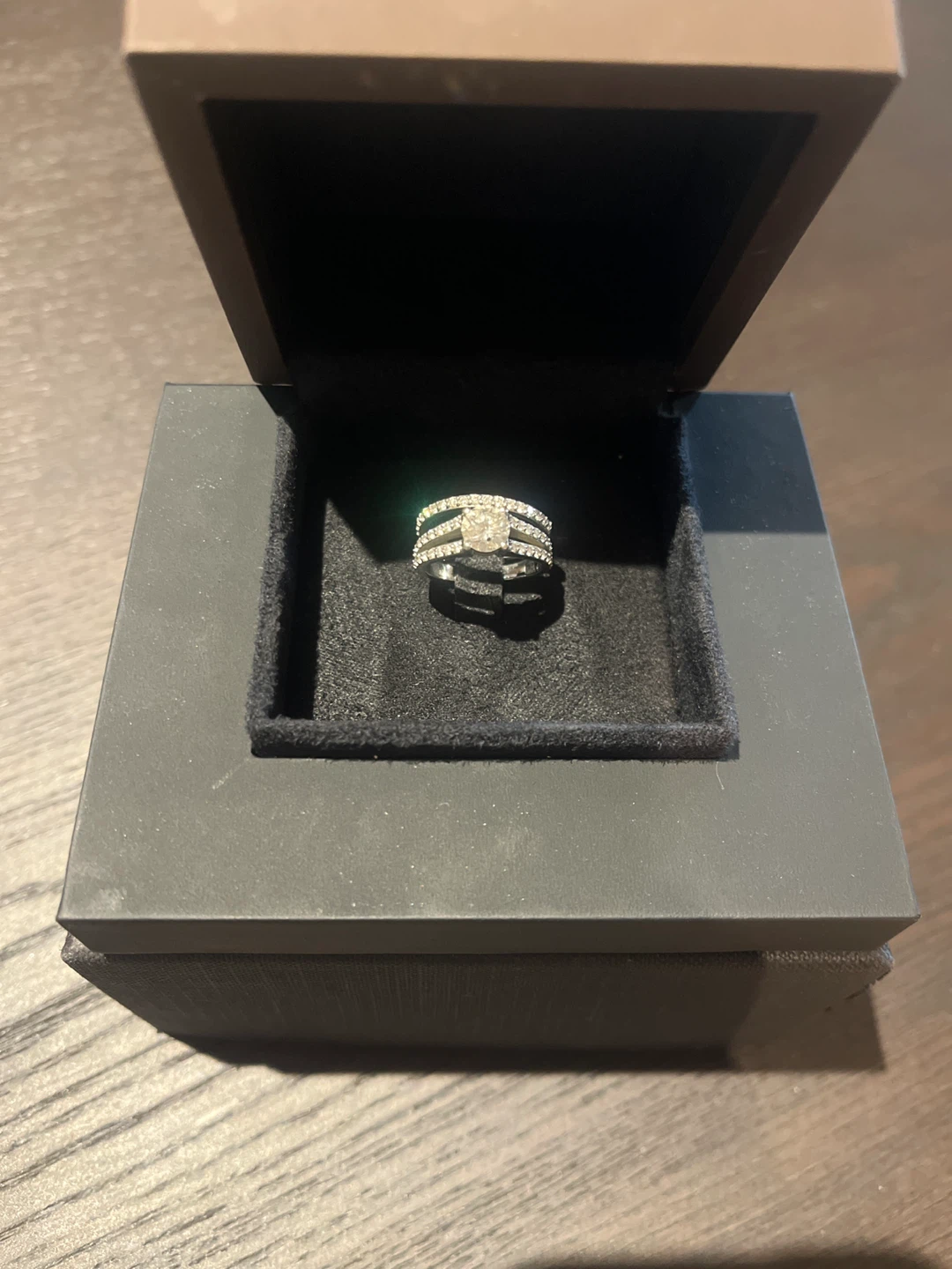 1.06 CT Diamond Engagement Ring & Wedding Band