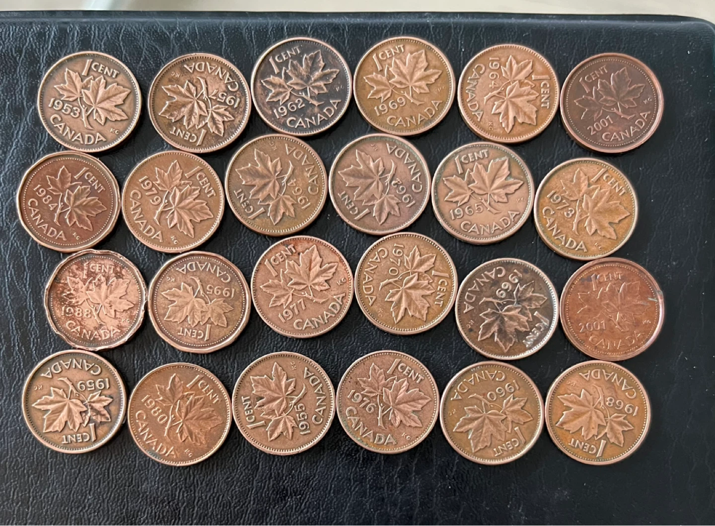 1953 onwards Collection of Canadian Pennies - photo 3