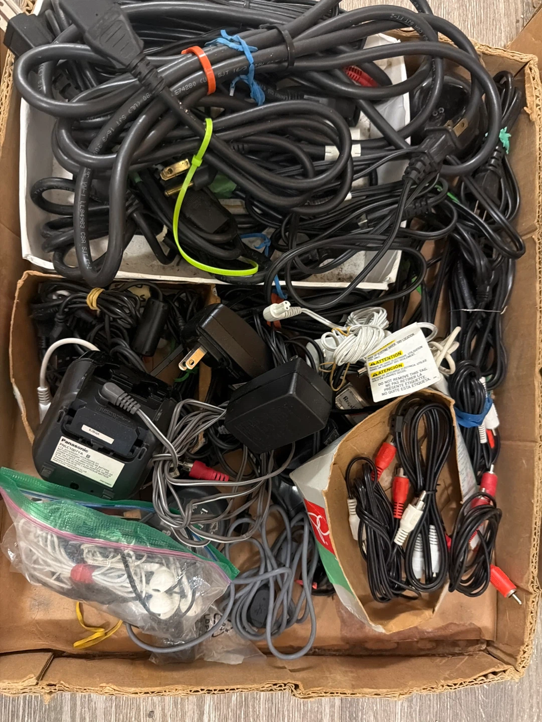 Assorted Power Cords and Adapters Box - photo 2