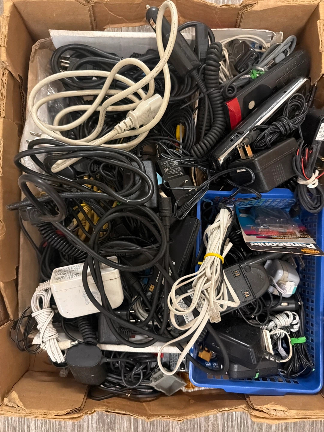 Assorted Power Cords and Adapters Box - photo 3