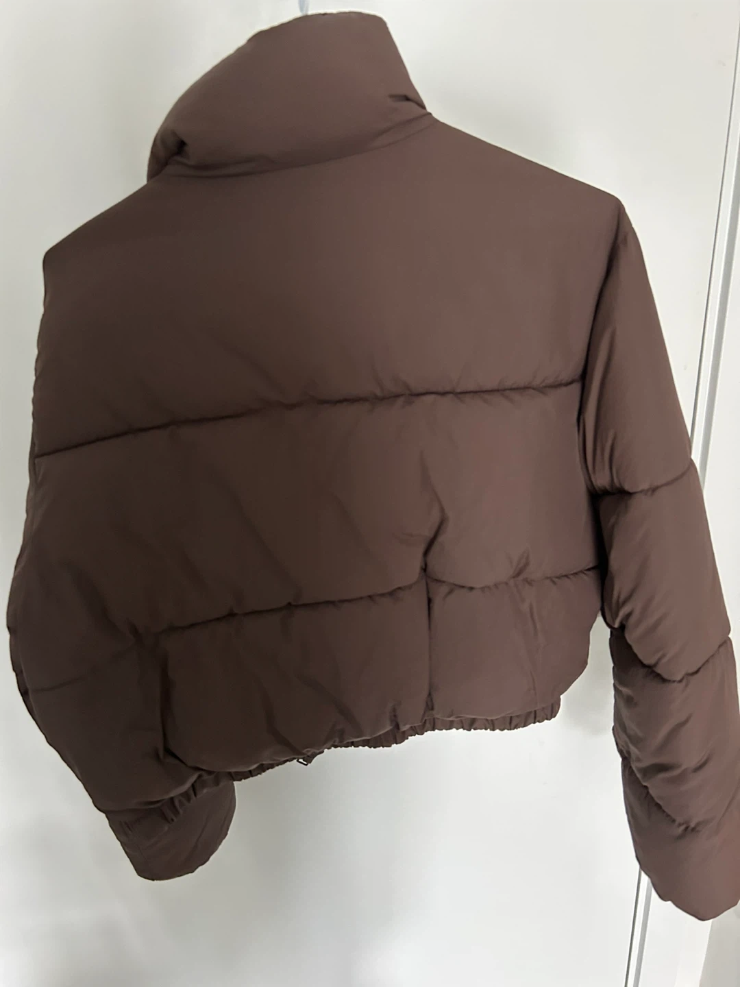 Garage Mini Puff Puffer Jacket - Brown - Size M - photo 2