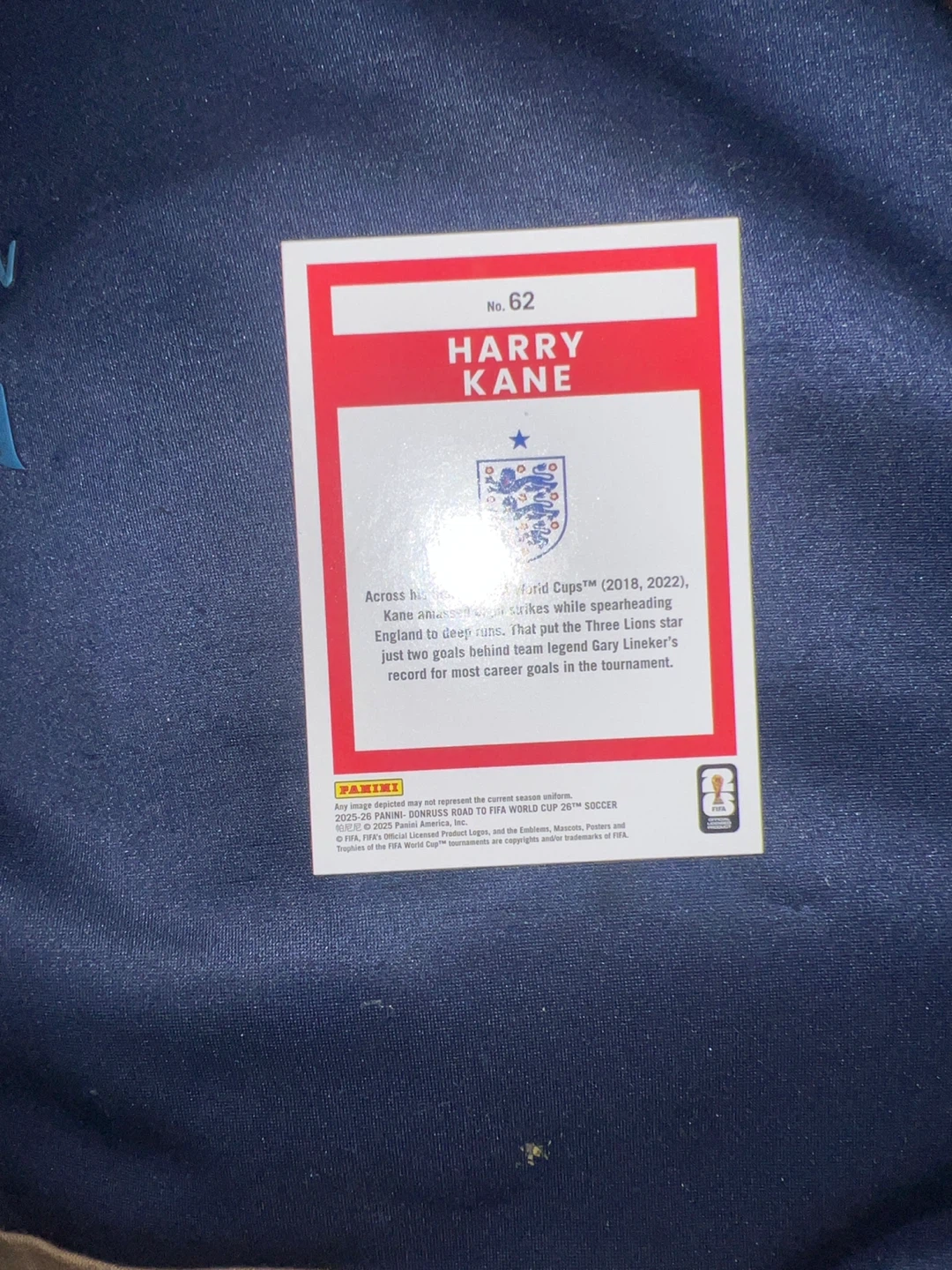 Panini Donruss Harry Kane England FIFA World Cup 2022 Card - photo 2