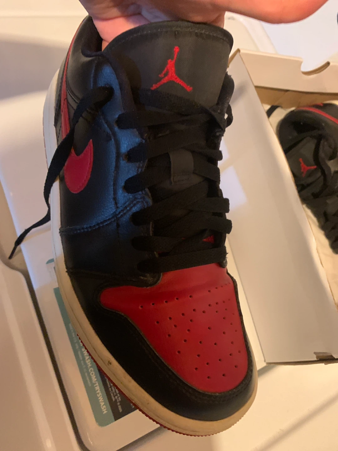 Jordan Air Jordan 1 Low 'Bred Sail' Women's Size 8 - photo 4