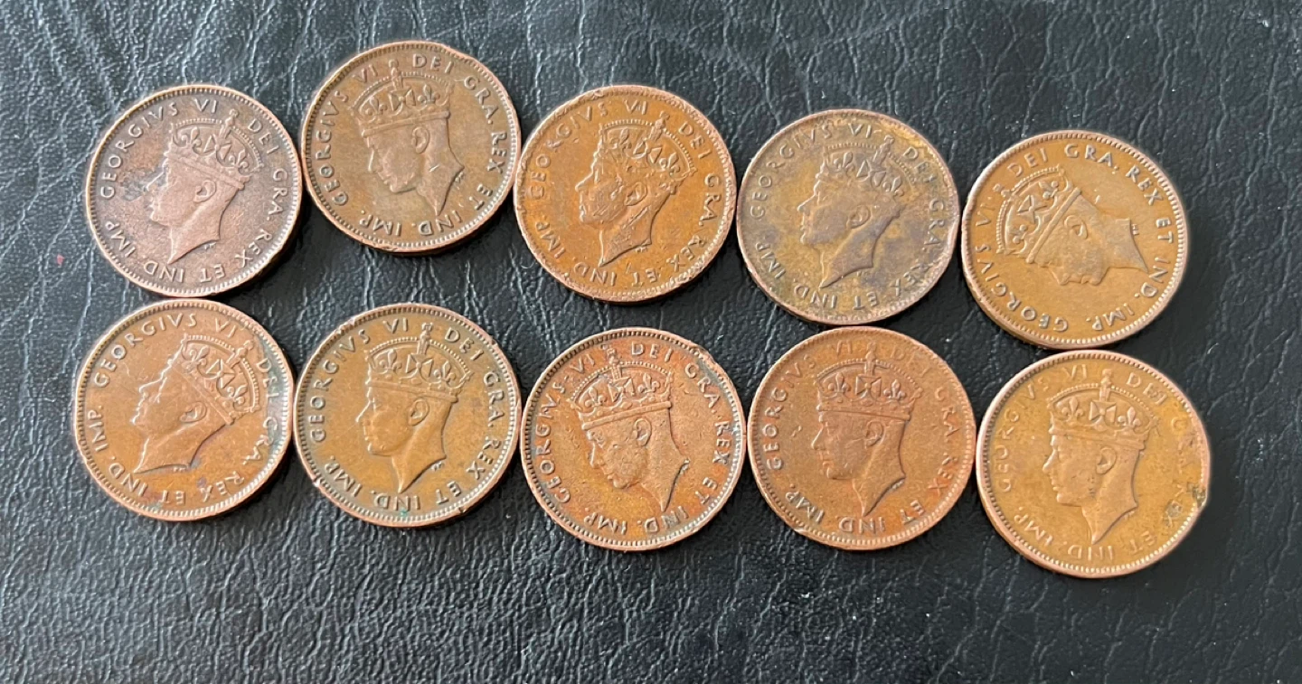 WW-2 Newfoundland 1 Cent Coins - 1941 & 1942 - photo 2