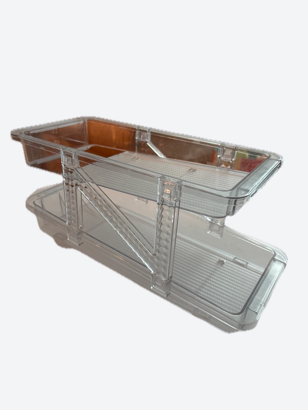 Clear Plastic Extendable Fridge Can Organizer