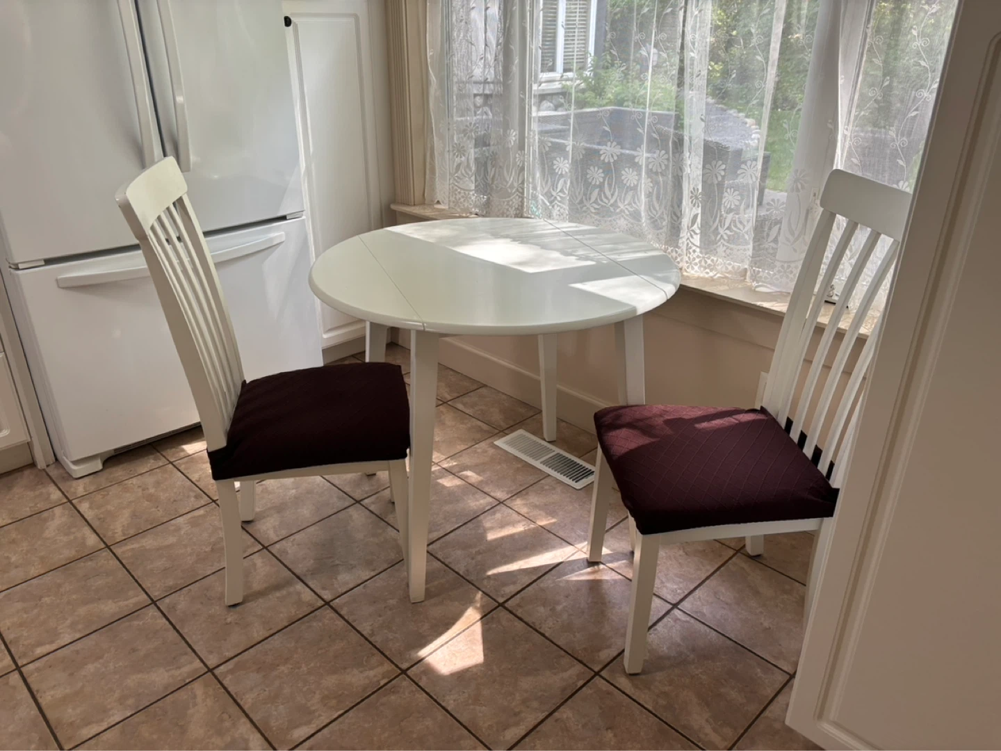 White Drop Leaf Kitchen Table