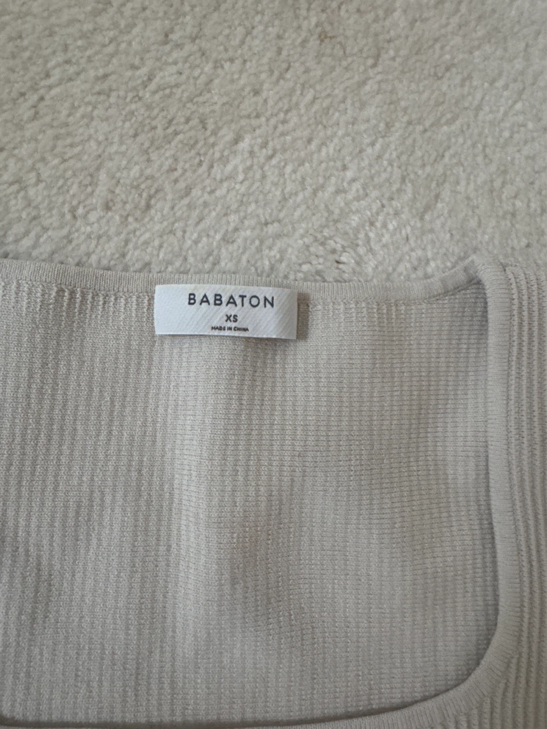 BABATON Ribbed Square Neck T-Shirt - XS - photo 2