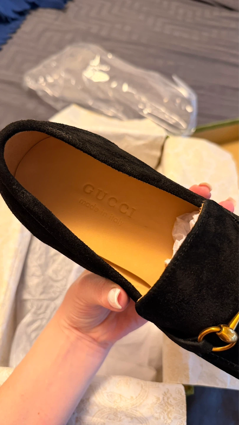 Gucci Black Suede Horsebit Loafers - photo 3