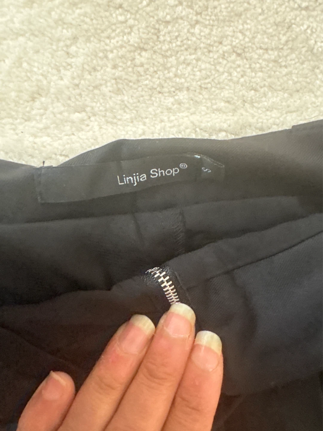 Black Pleated Mini Skirt with Tie Detail - photo 2