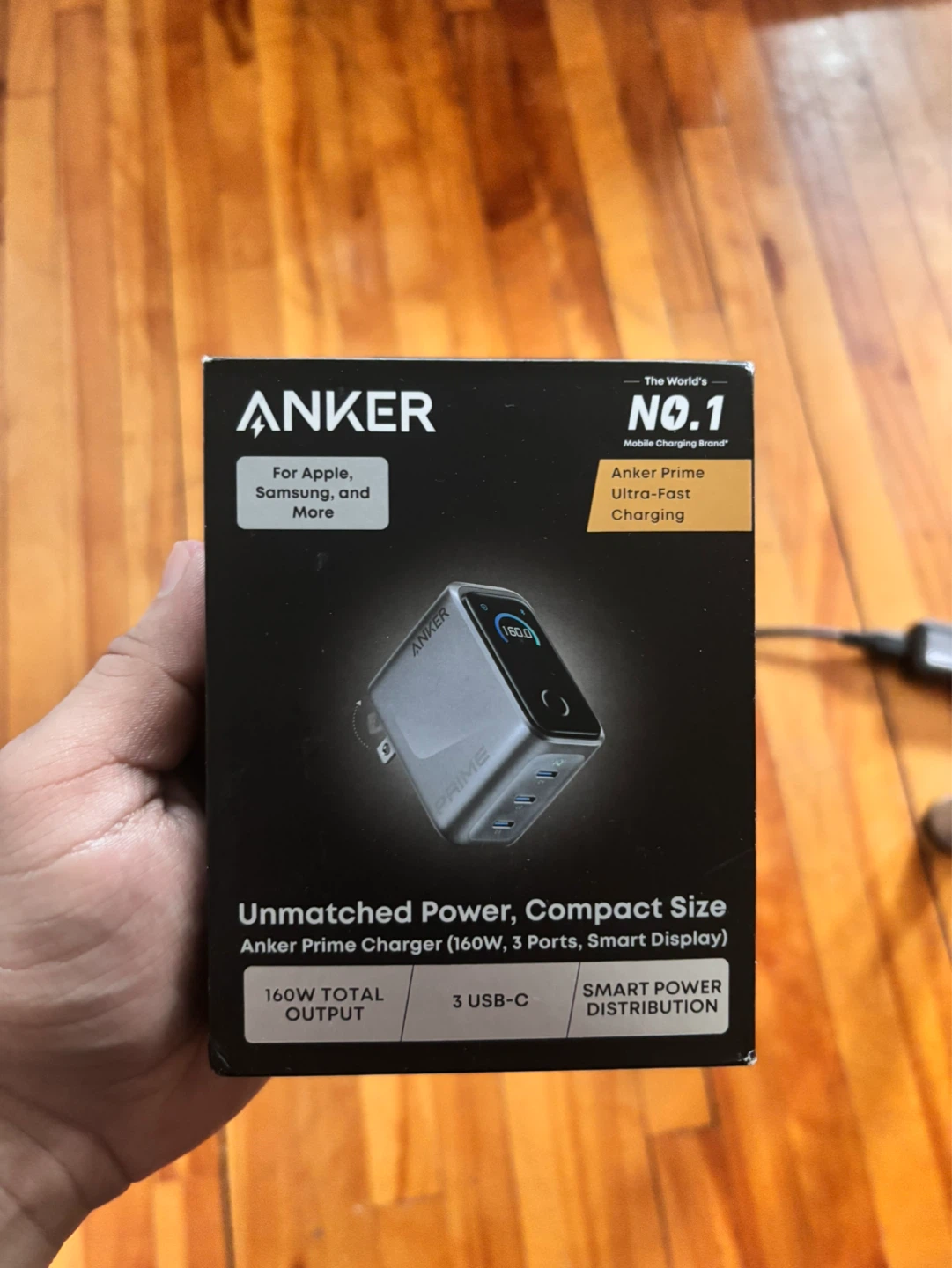Anker Prime 160W 3-Port USB-C Charger with Smart Display