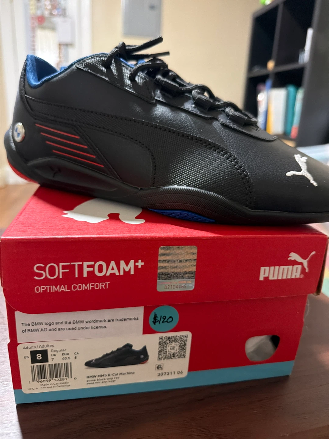Puma BMW M Motorsport R-Cat Shoes - Black/Blue - Size 8 - photo 2