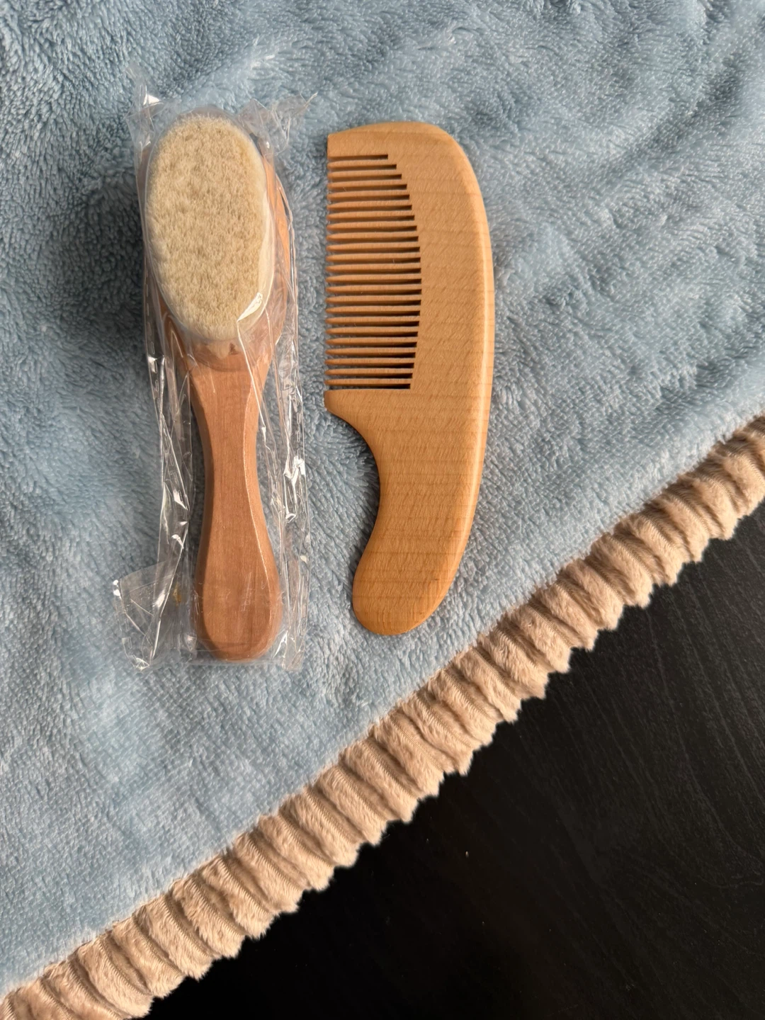 Baby Grooming Set: Wooden Brush & Comb - photo 2