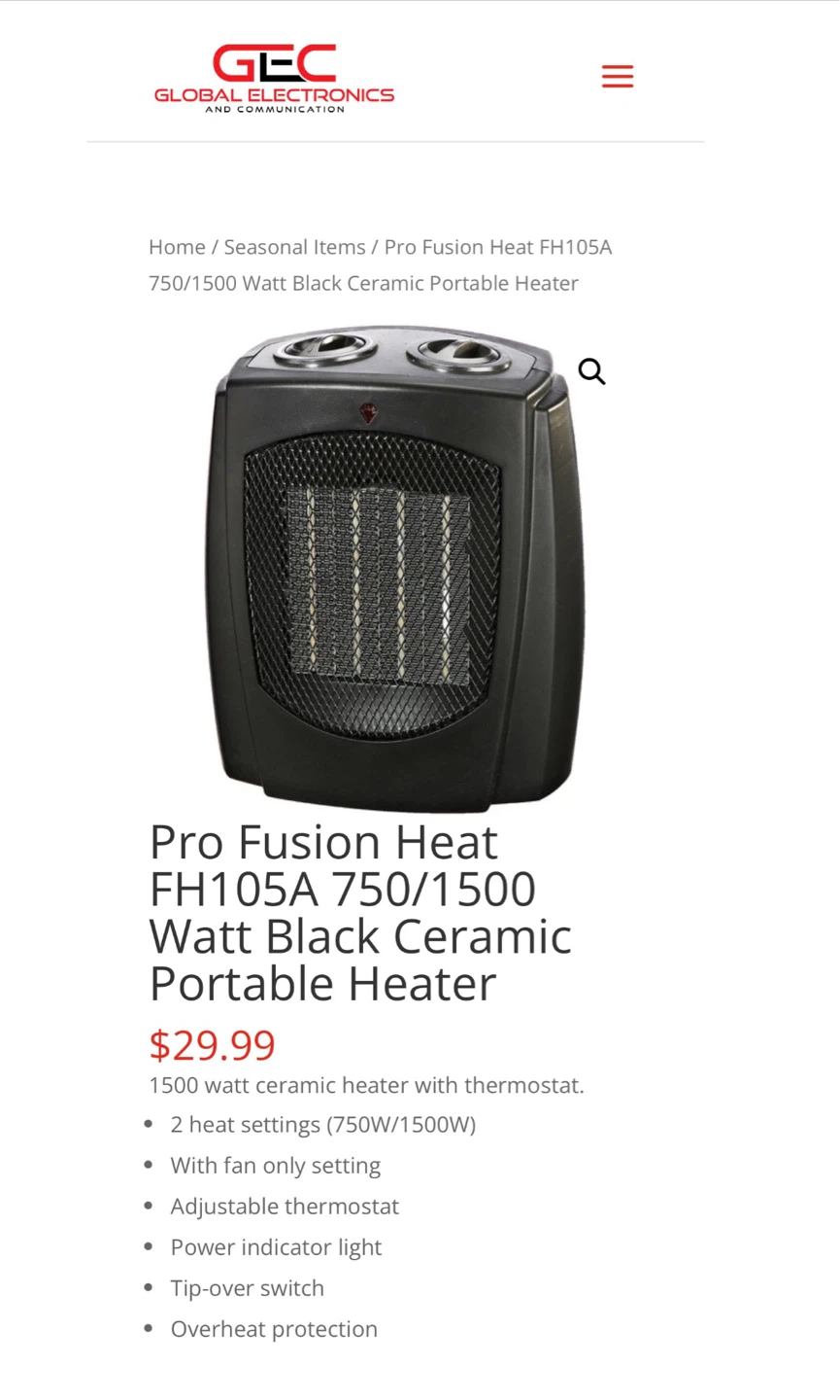 Electric heater ProFusion portable heater - photo 5
