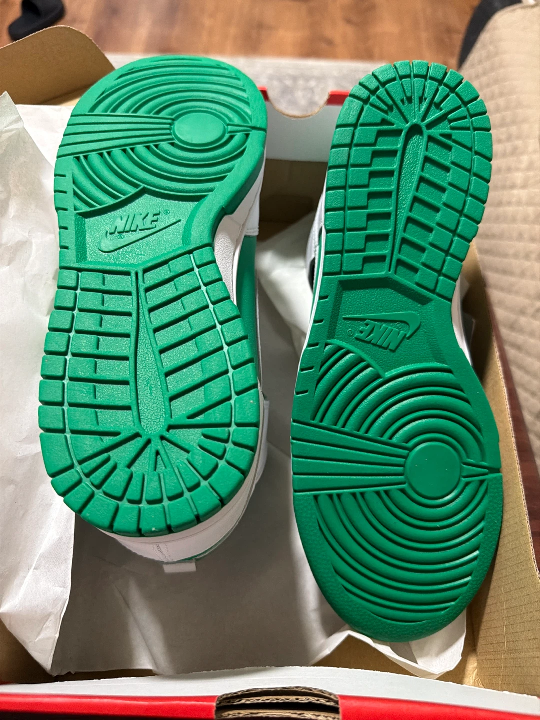 Nike Dunk Hi Retro "Gottys" White Green Sneakers - photo 4