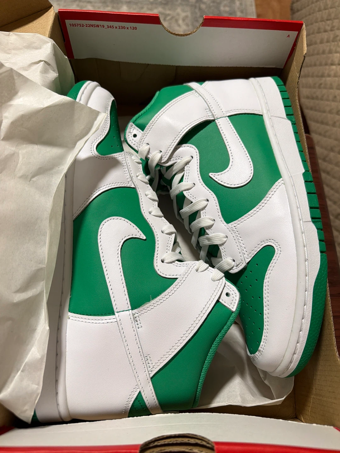 Nike Dunk Hi Retro "Gottys" White Green Sneakers