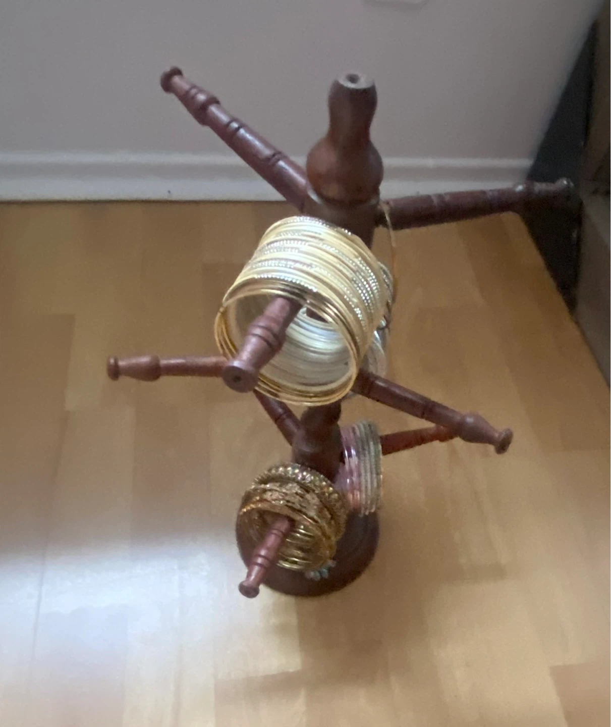 Wooden Bangle and Jewelry Stand