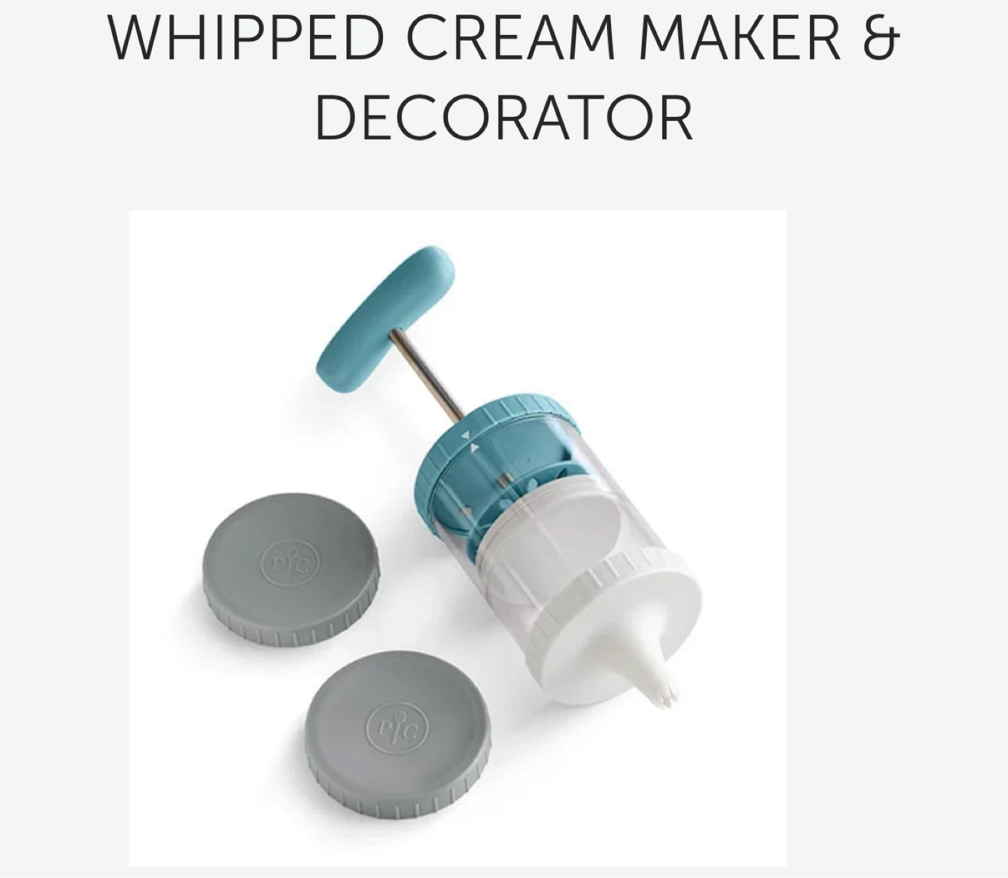 Pampered Chef Whipped Cream Maker & Decorator Set