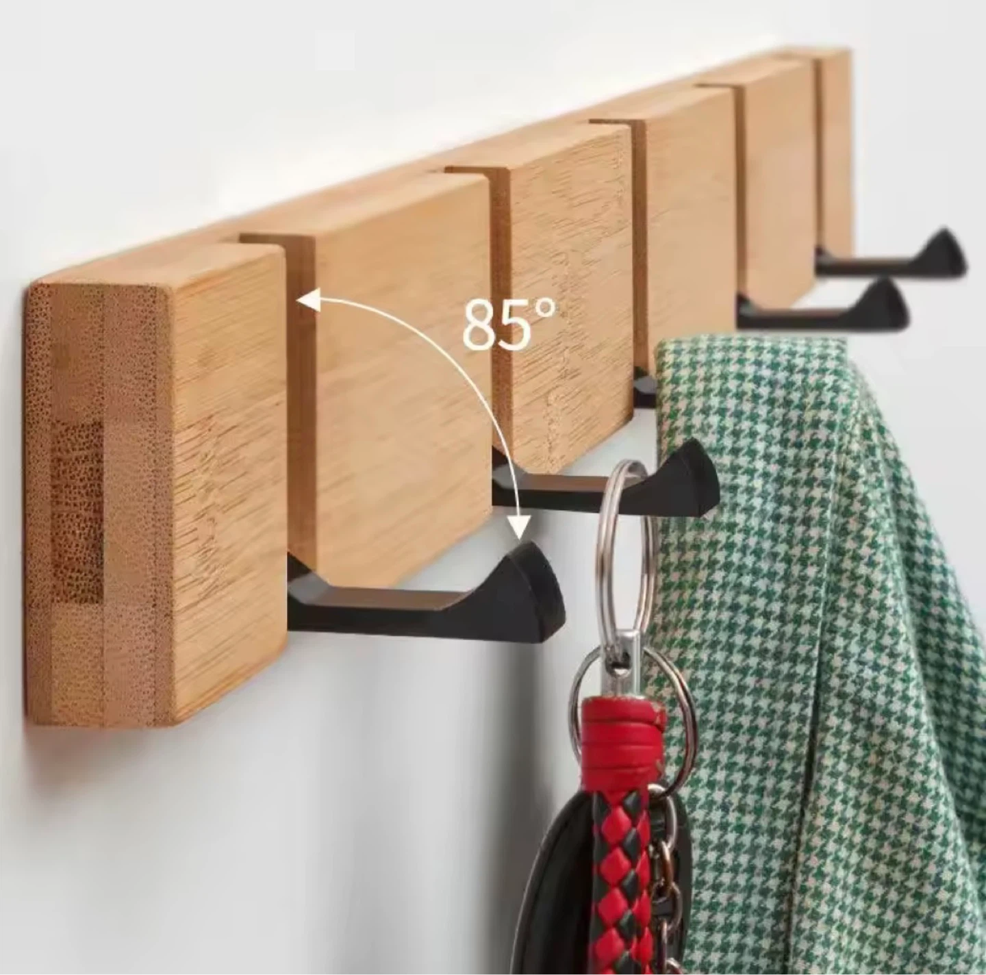 Wall Mounted Folding 5 Hooks