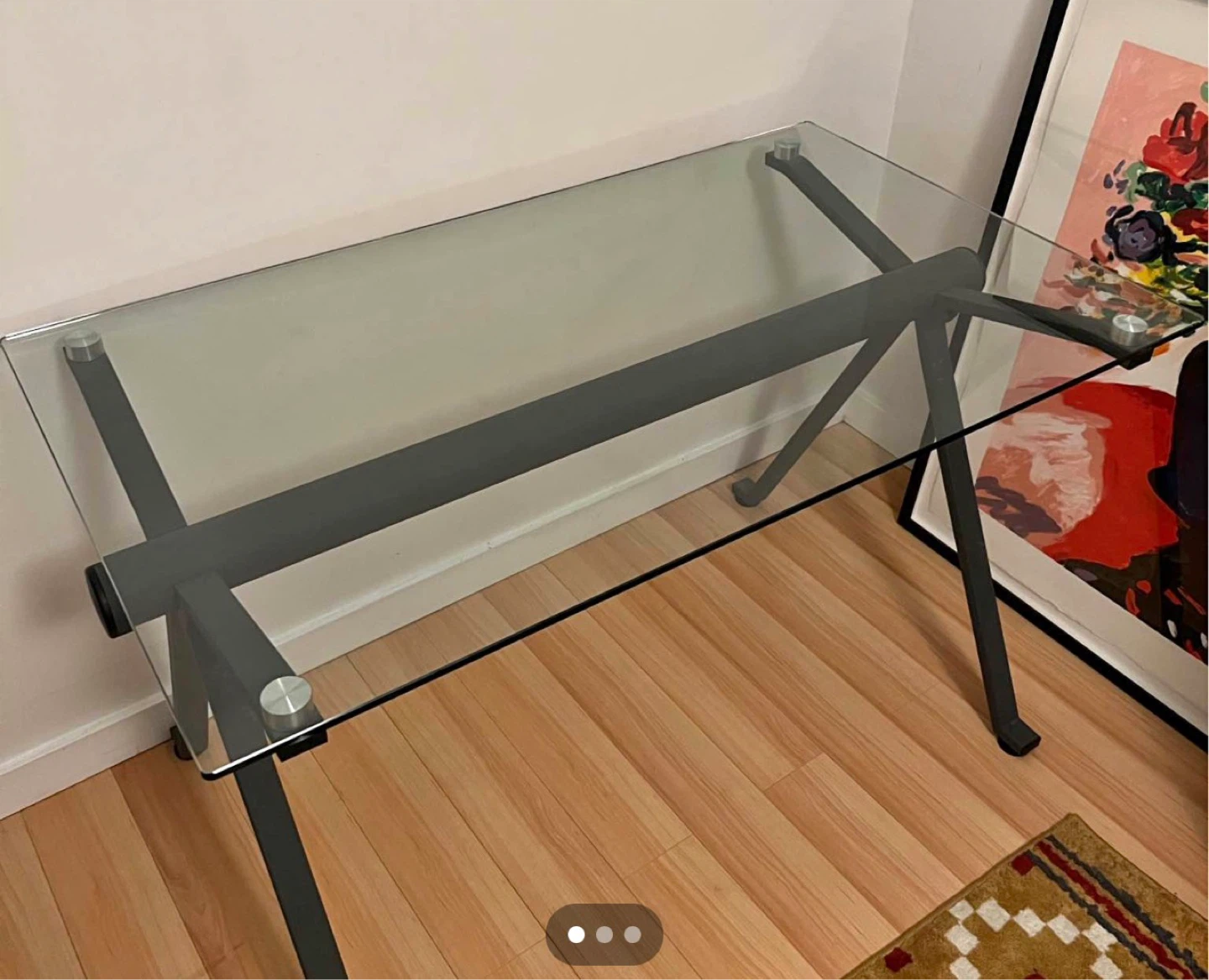 Glass Top Console Table