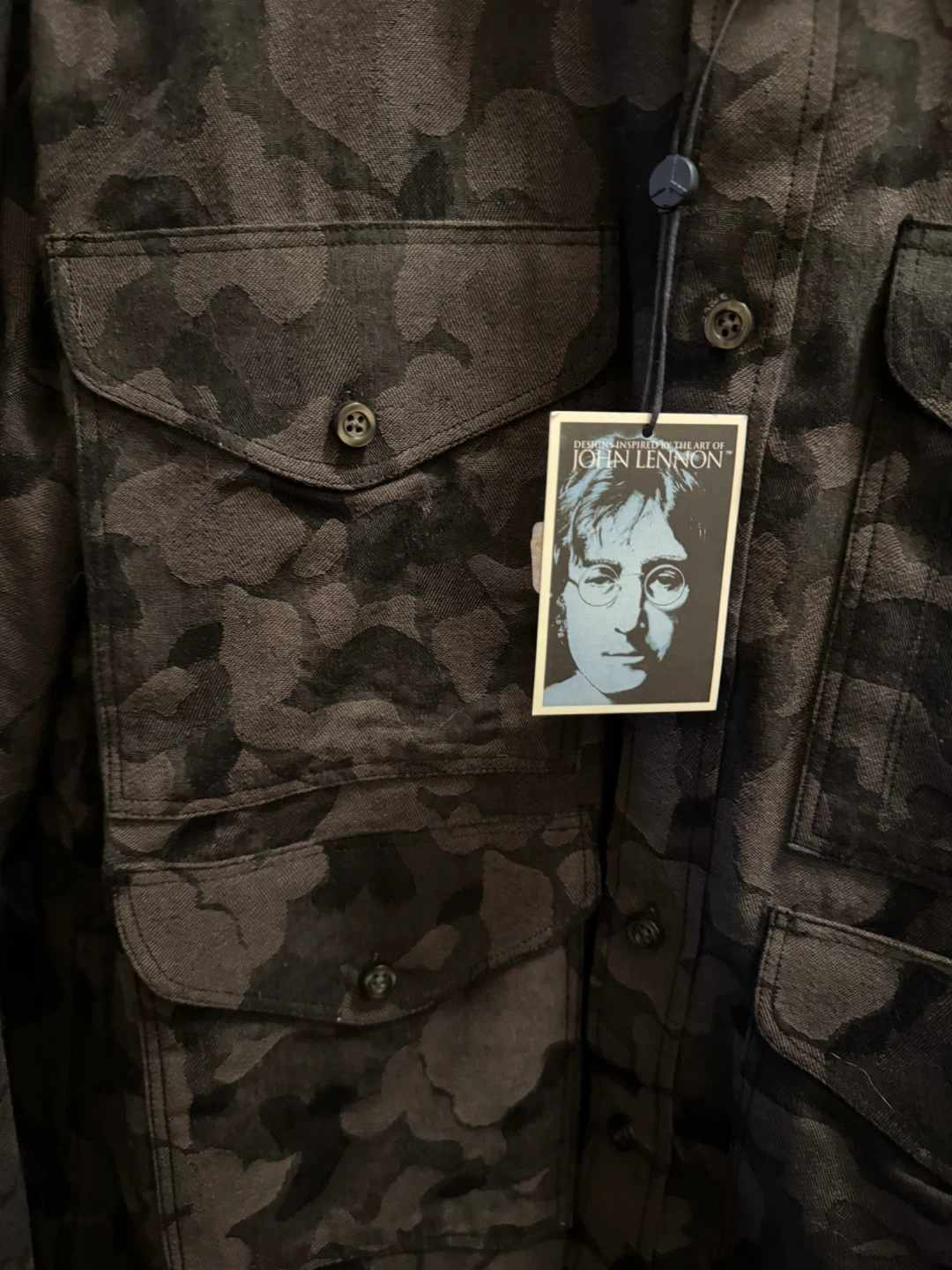 John Lennon Camo Button-Up Shirt - photo 2