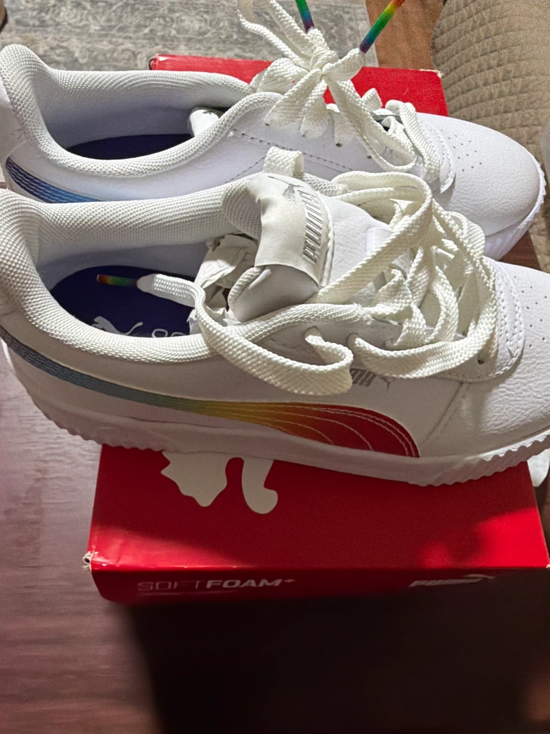 Puma SoftFoam White Rainbow Accent Sneakers - photo 4